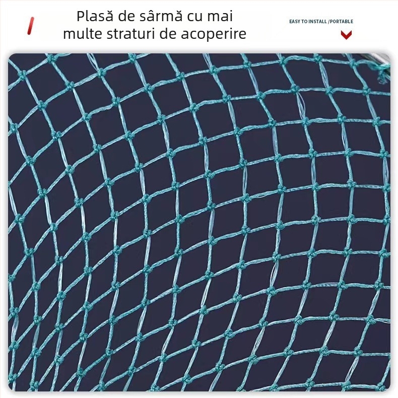 Capă de plasă din oțel inoxidabil cu plasă din nylon pentru pescuit – accesorii pentru echipamentul de pescuit