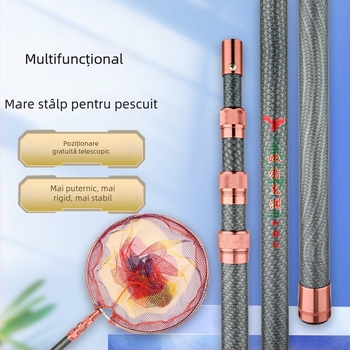 Țeavă pentru plasă de aterizare din fibră de sticlă, 6 secțiuni, reglabilă, greutate 929 g