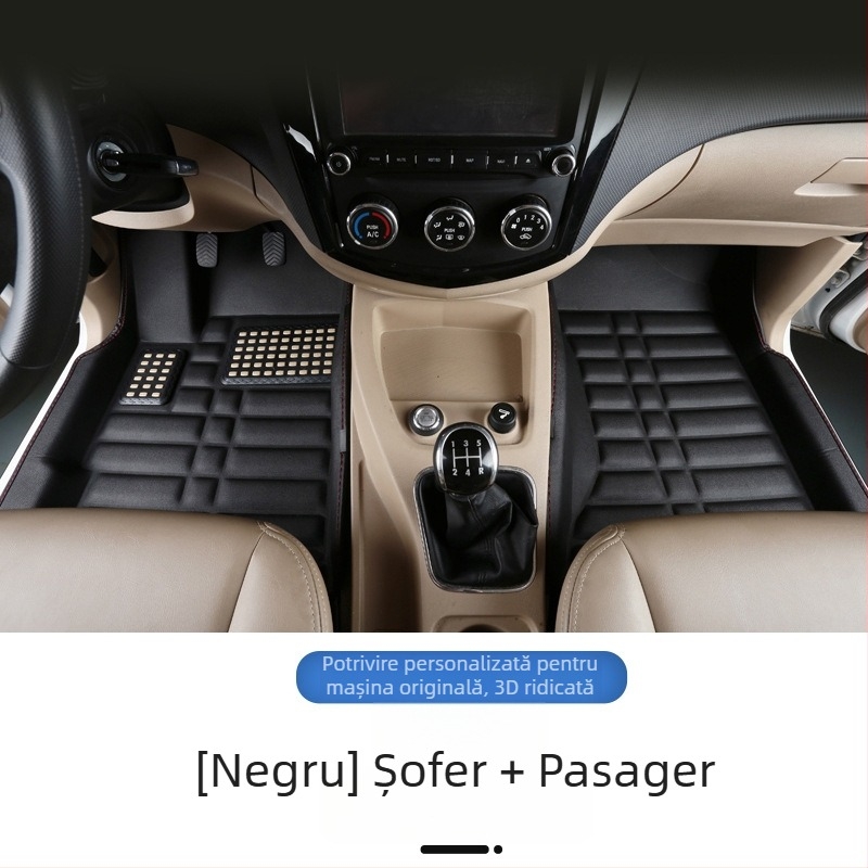 Covorașe de podea auto Baojun 730, pentru 7 locuri, acoperire completă, PVC, tălpi din piele, fără logo