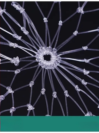 Geantă transparentă din plasă pentru fir de pescuit, țesută din nailon, anti-încurcare