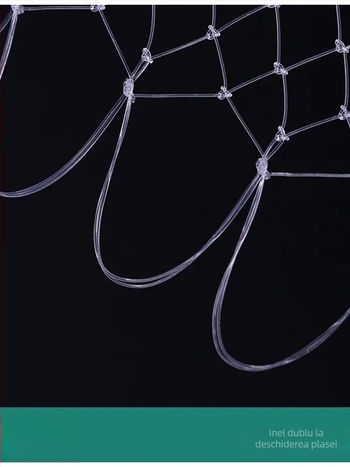 Geantă transparentă din plasă pentru fir de pescuit, țesută din nailon, anti-încurcare