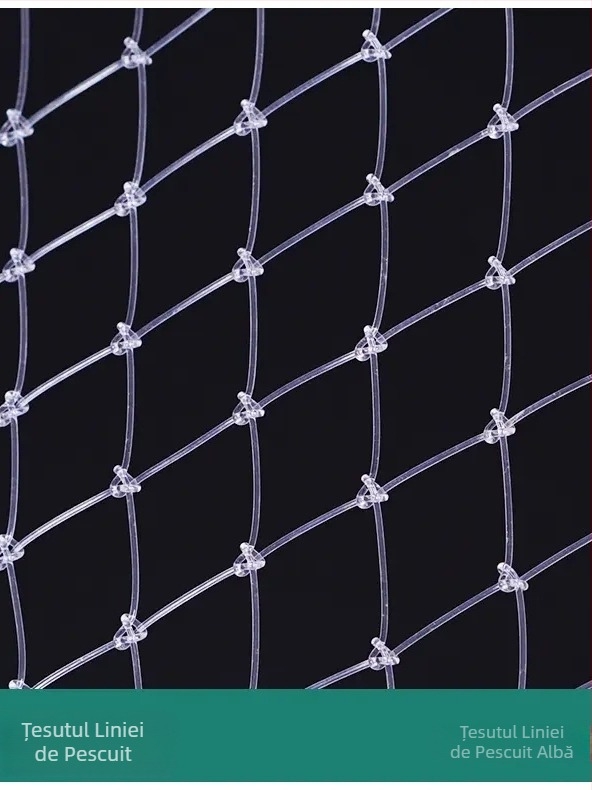 Geantă transparentă din plasă pentru fir de pescuit, țesută din nailon, anti-încurcare