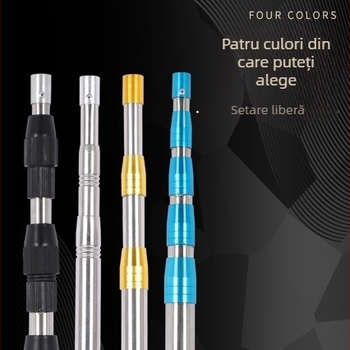 Tija telescopică din oțel inoxidabil pentru plasă de pescuit, lungime reglabilă, 3–5 secțiuni, 0,25 kg