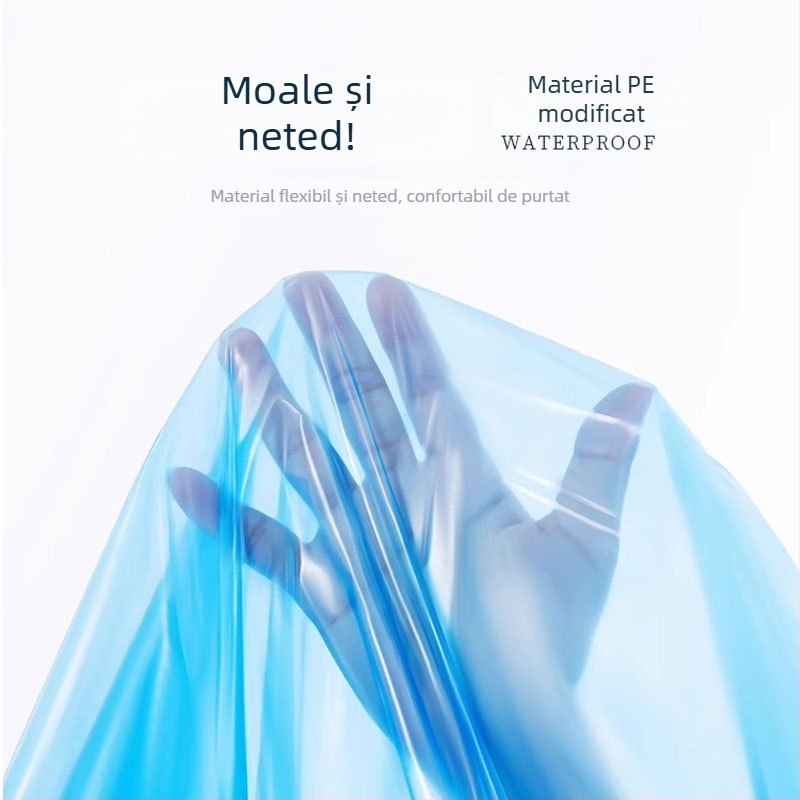 Pantaloni de ploaie de unică folosință pentru copii, acoperire completă a picioarelor, lungime extinsă, material PE, grosime normală