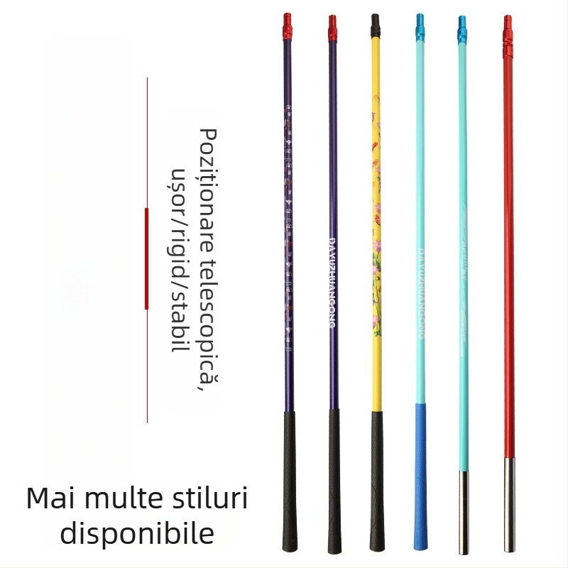 Undiță de pescuit din carbon pentru plasă, telescopică, ultra-ușoară, foarte rigidă, set complet