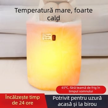 Papuci de încălzire Xiangfutang, unisex, cu încălzire multipunct, USB, partea superioară din țesătură, talpă
