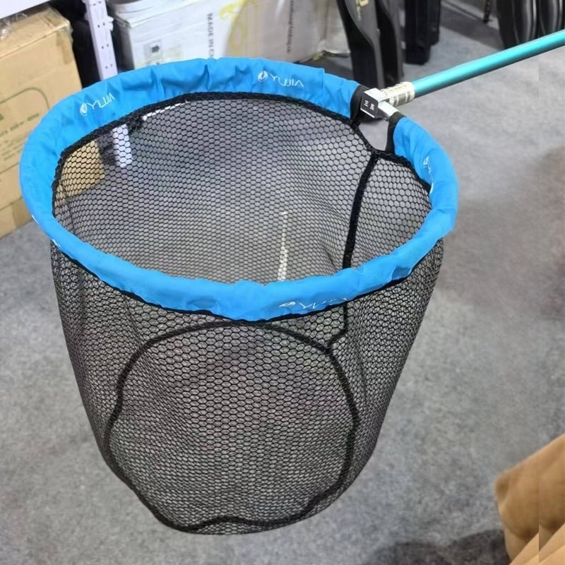 Cap de plasă de pescuit din aliaj de aluminiu, cu plasă lipită, țesătură interschimbabilă și inel gros (Capacitate 50; Adâncime 35–50 cm)