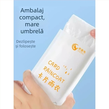 Pelerină de ploaie de unică folosință pentru copii și adulți, poncho de drumeție, material PE gros