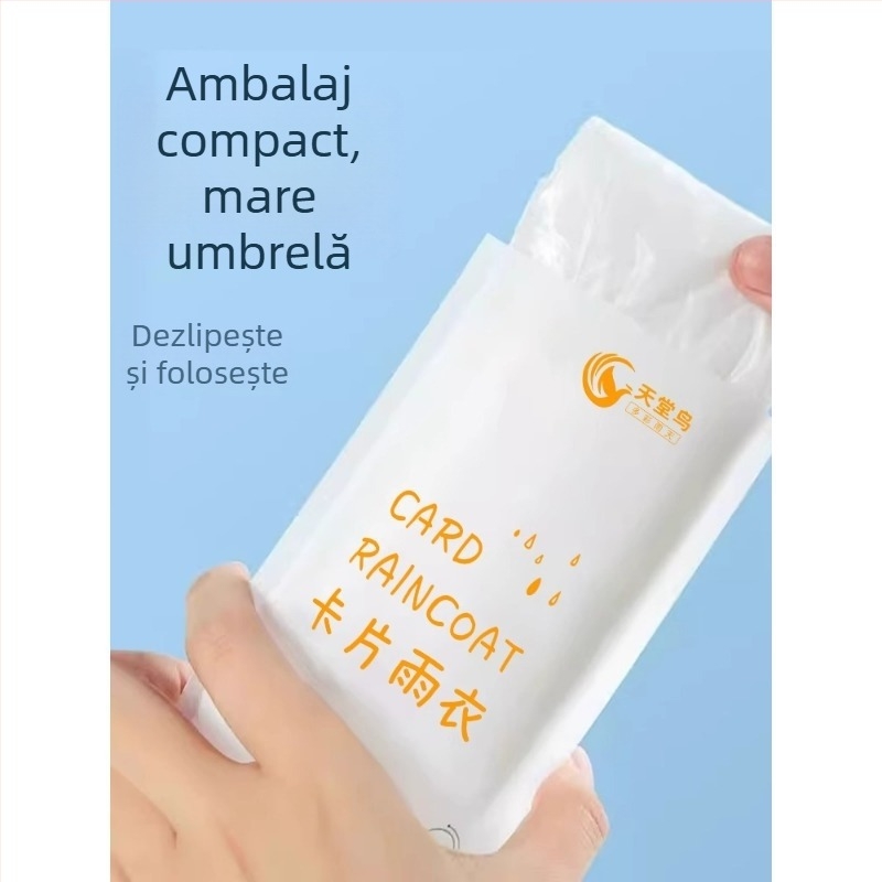 Pelerină de ploaie de unică folosință pentru copii și adulți, poncho de drumeție, material PE gros
