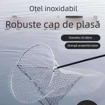 Cap de plasă de pescuit pliabil din oțel inoxidabil cu inel – accesoriu de plasă pentru utilizare grea (Număr de produs: Fishing Net Head; Material plasă: Altul; Capacitate de încărcare: Altul; Adâncime: Altul)