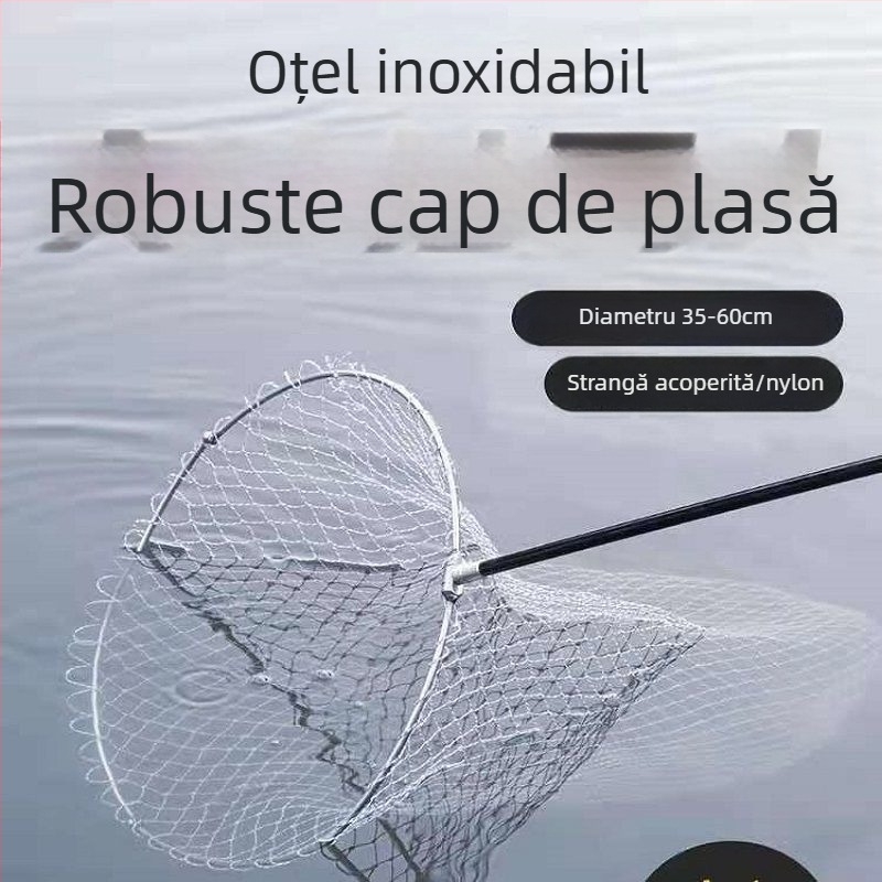 Cap de plasă de pescuit pliabil din oțel inoxidabil cu inel – accesoriu de plasă pentru utilizare grea (Număr de produs: Fishing Net Head; Material plasă: Altul; Capacitate de încărcare: Altul; Adâncime: Altul)