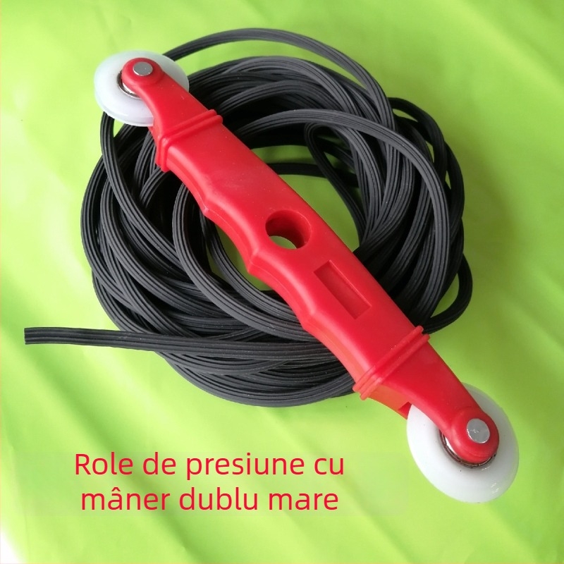 Bandă etanșare pentru plasă de geam anti țânțari, cauciuc gol, 4–6 mm, cu role de presiune