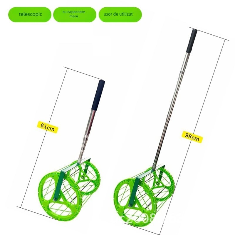 Colector portabil de mingi de tenis de masă, telescopic, cu coș/plasă reglabilă