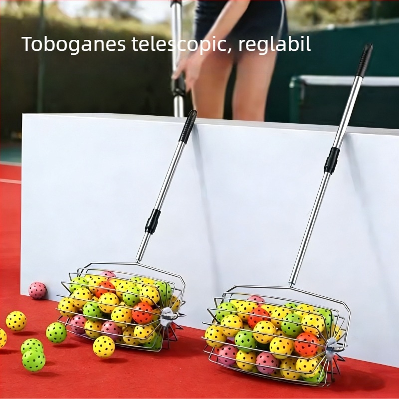 Picker pentru mingi de tenis de masă – retractabil, portabil, din oțel inoxidabil, Hasego