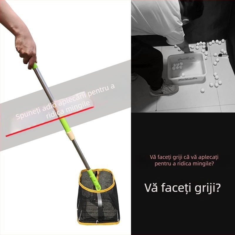 Ramă pentru adunarea mingilor de tenis de masă, cu unghi reglabil
