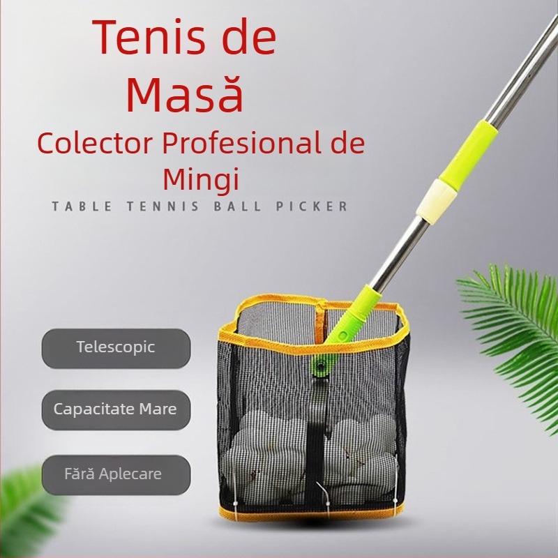 Ramă pentru adunarea mingilor de tenis de masă, cu unghi reglabil