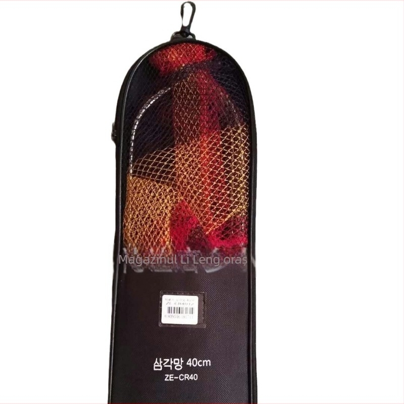 Accesoriu pentru capul plasei de pescuit la stâncă, oțel inoxidabil, pliabil, rotație multidirecțională, cu husă