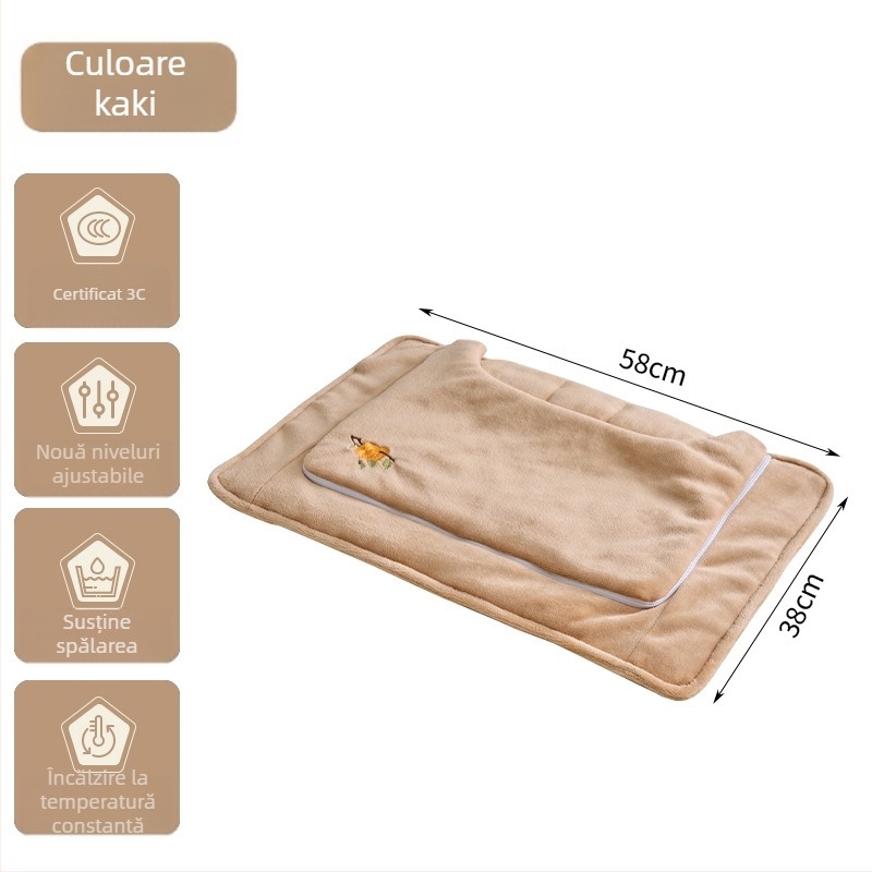 Încălzitor de picioare cu telecomandă – alimentare USB, 220V, 40W, pernă încălzitoare conectată la priză