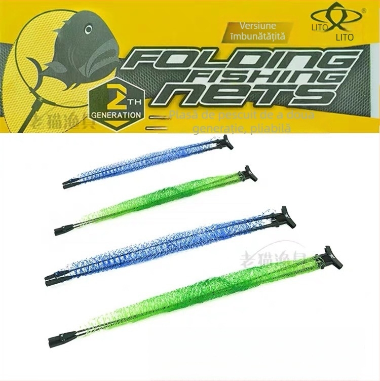 Capă de plasă de pescuit Litu, carbon, accesorii pliabile, orientare fixă