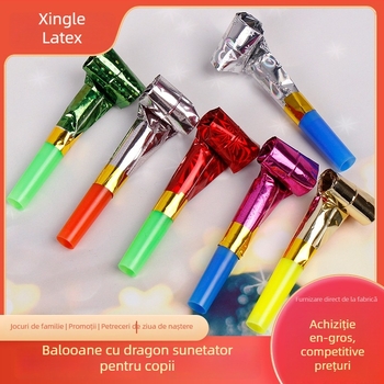 Rekvizit fluier Dragon Roll, jucărie din plastic pentru petreceri ale copiilor, realizată manual