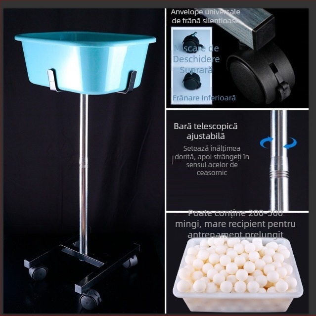 KOKUTAKU Mașină de adunat mingi pentru tenis de masă – portabilă, bazin detașabil pentru mingi, capacitate 200–300 mingi, greutate 3 kg