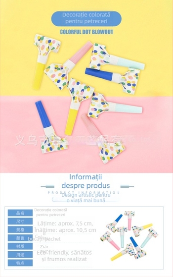 Corn de petrecere din hârtie — fără logo, fără personalizare