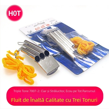 Fluier de arbitru baschet Butterfly, din oțel inoxidabil, tri-ton