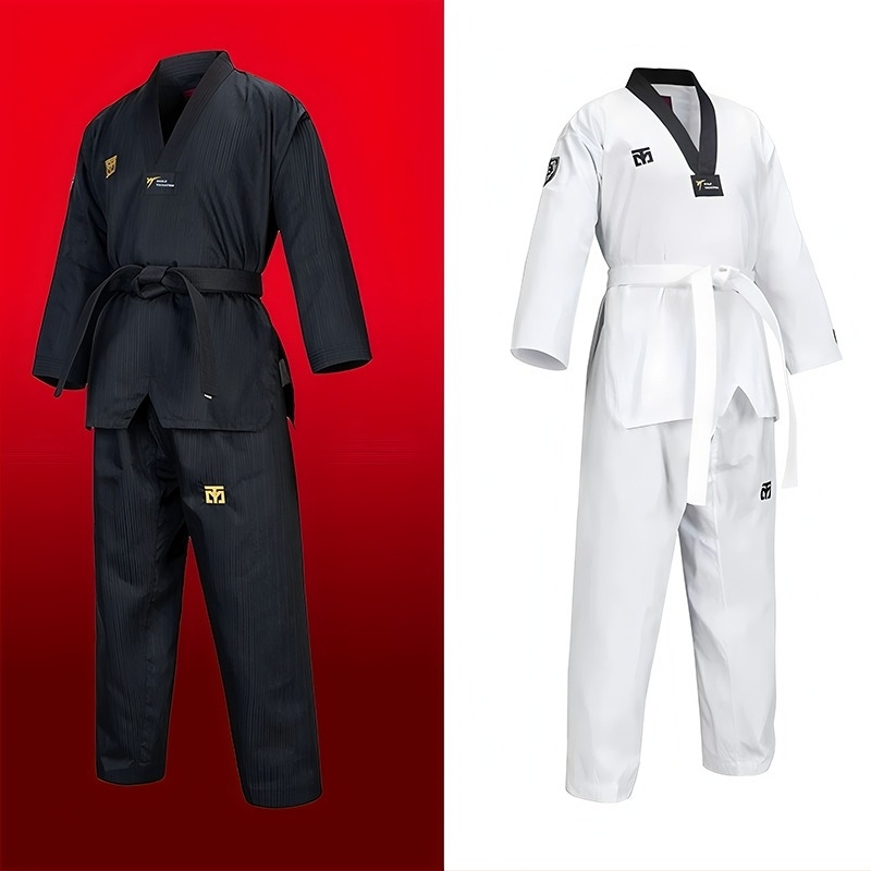 Uniformă Taekwondo pentru copii și adulți, pentru antrenament și competiție, țesătură din amestec de bumbac cu poliester