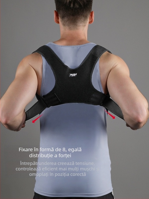 JINGBA Centură de corecție a posturii – pentru adulți și copii, suport universal pentru spate în sport și fitness, material din nylon