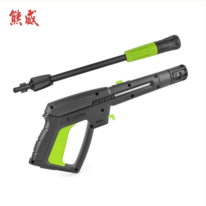 Pistol de înaltă presiune pentru spălat mașini – cap din aluminiu, mâner din plastic, 160 bar / 2320 psi, rază de stropire 2 m, compatibil Elitech/Stanley/Sun Joe