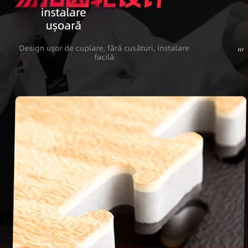 Covor Taekwondo din spumă EVA, formă pătrată, model grilă, lavabil