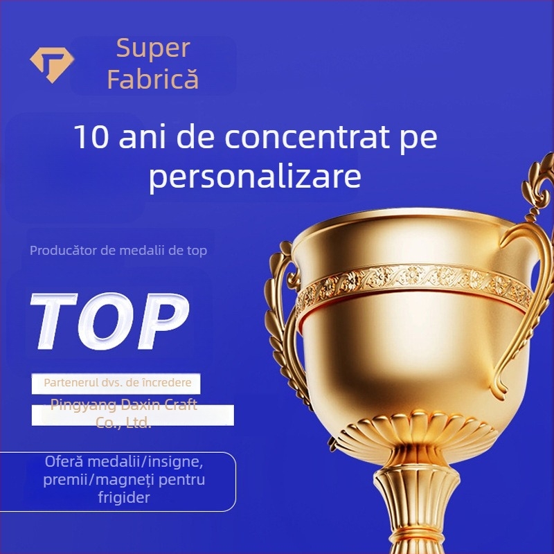 Medalie Taekwondo Dragon Year, aliaj zinc, plăcuță placată cu aur, logo imprimat OK