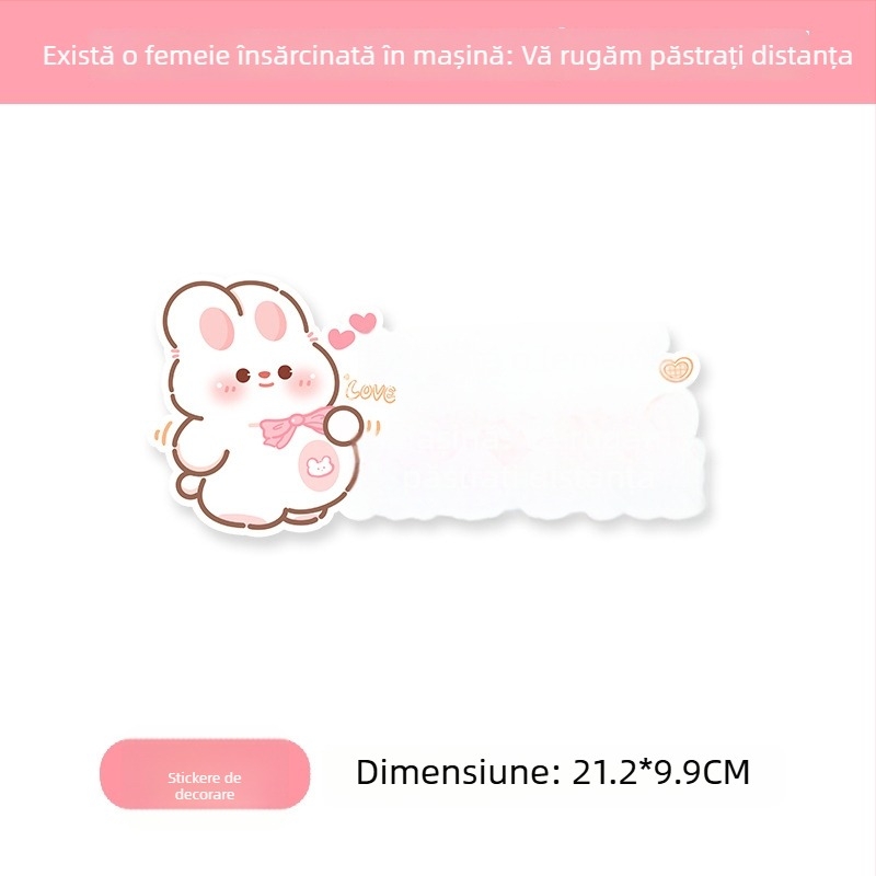 Sticker auto pentru gravide și amintire pentru bebeluș, model desen animat, adeziv auto, bosivpwssy