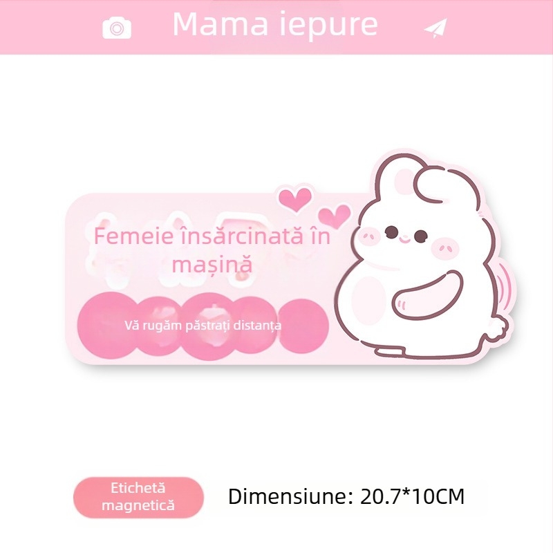 Sticker auto pentru gravide și amintire pentru bebeluș, model desen animat, adeziv auto, bosivpwssy