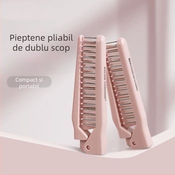 Pengyi Pieptene pliabil cu dinți dens – rășină, Nr. produs HPL, portabil pentru acasă și călătorii