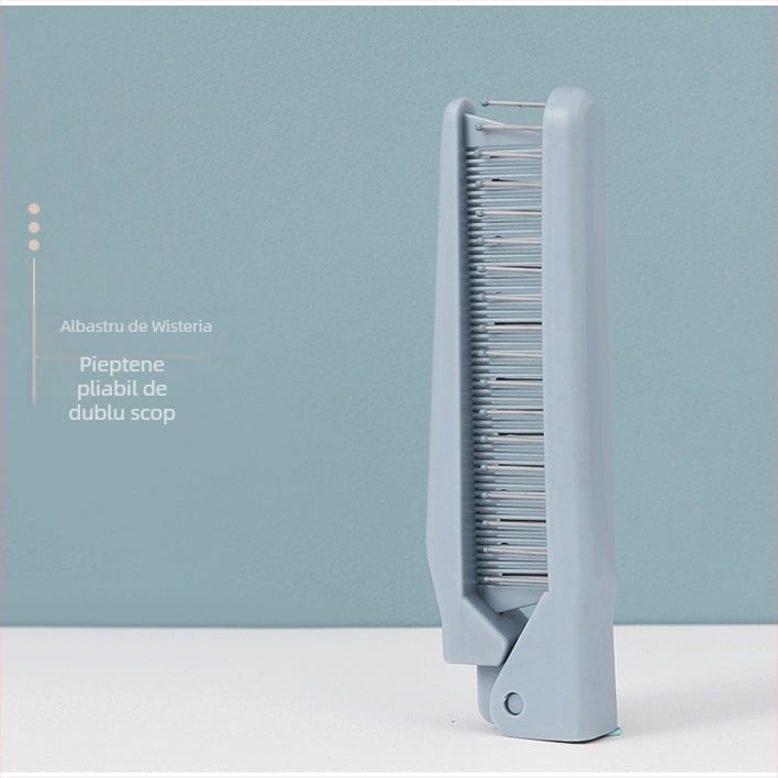 Pengyi Pieptene pliabil cu dinți dens – rășină, Nr. produs HPL, portabil pentru acasă și călătorii