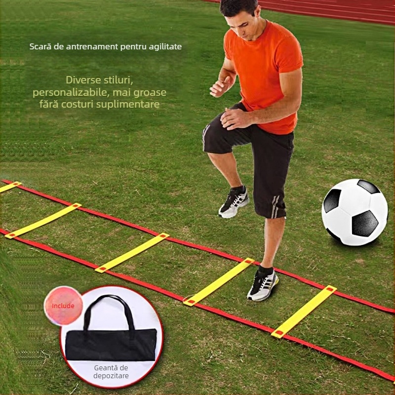 Scară agilă pentru antrenament – material PP, procesare personalizată, dispozitiv de antrenament pentru fotbal