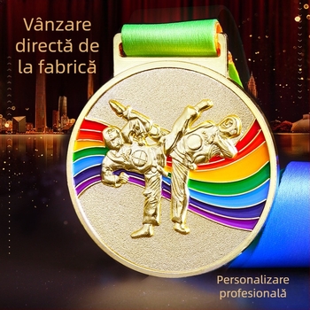 Medalie din aliaj de zinc, personalizabilă cu logo, potrivită pentru premii la evenimente sportive multiple