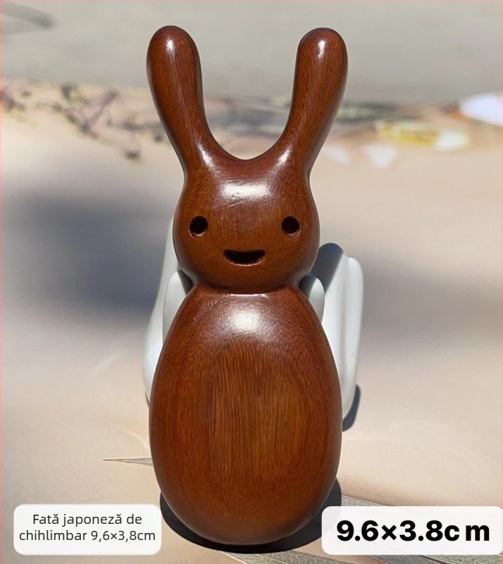 Pieptene de masaj din lemn Kyoto yaqi, oval, grosime 2 cm