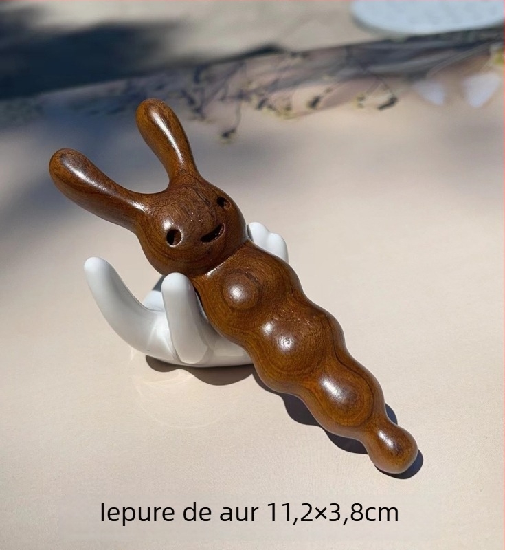 Pieptene de masaj din lemn Kyoto yaqi, oval, grosime 2 cm