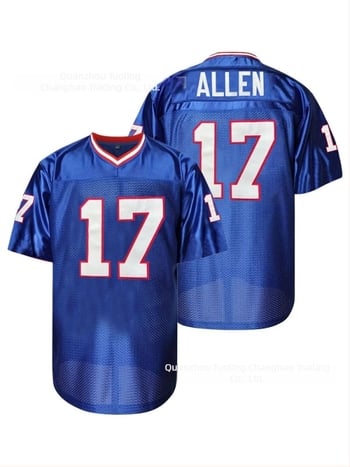 Tricou de fotbal american — retro, broderie, plasă (Toate anotimpurile, bărbați, adulți, poliester, 100%)