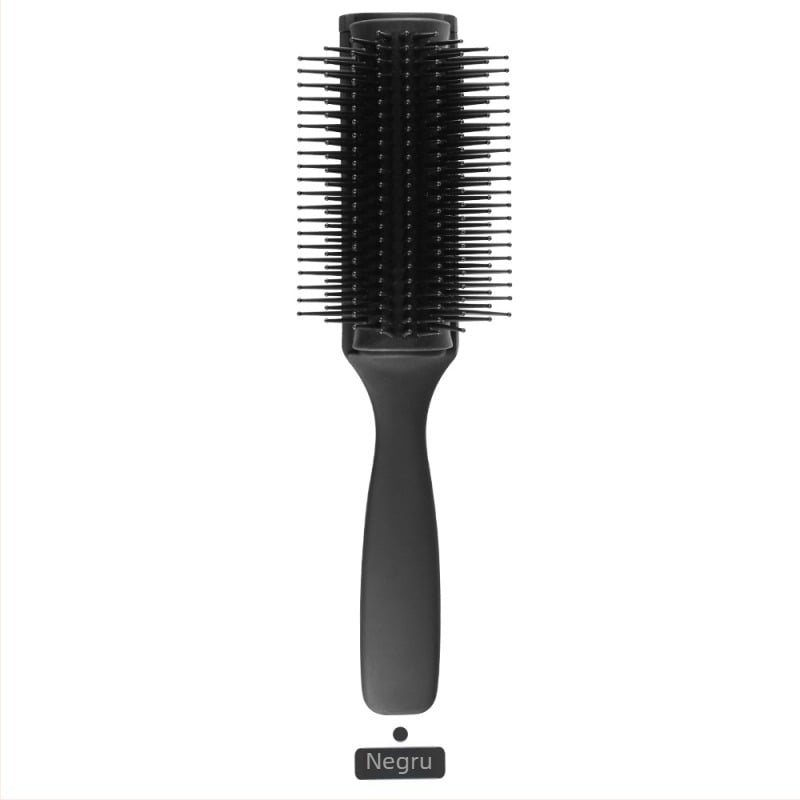 Pieptene de coafare păr pentru bucle, nouă rânduri, ABS, antistatice, masaj