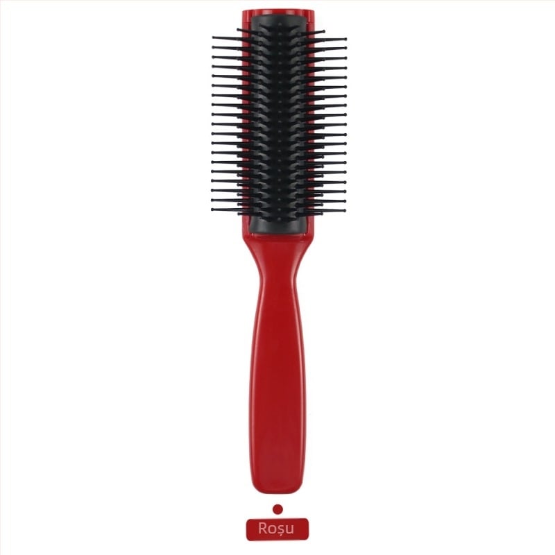 Pieptene de coafare păr pentru bucle, nouă rânduri, ABS, antistatice, masaj