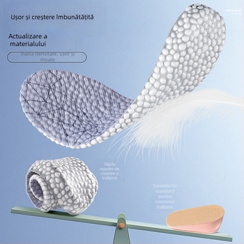 Talpă de creștere a înălțimii - textil, complet căptușite, invizibile, respirabile