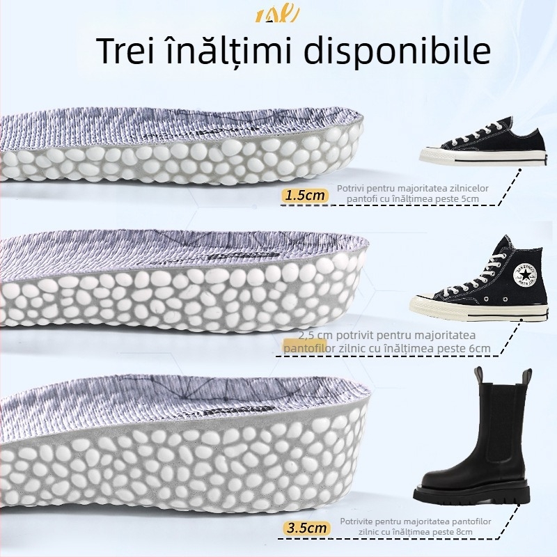 Talpă de creștere a înălțimii - textil, complet căptușite, invizibile, respirabile