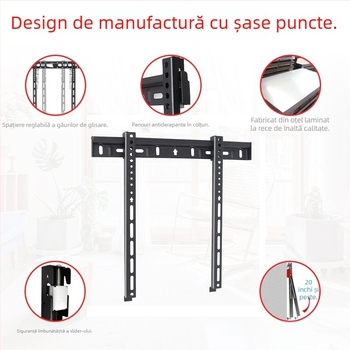 Suport de perete pentru TV cu ecran plat, model B333, oțel laminat la rece, 1 kg, New Vision Beauty