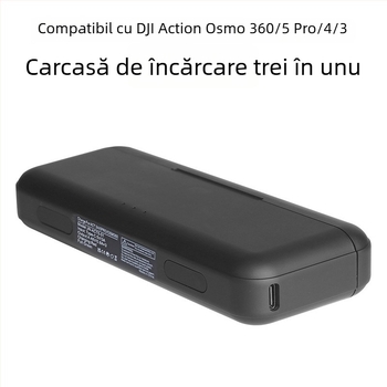Act5 Încărcător staționar cu 3 porturi Type-C pentru bateriile DJI Action 3/4/5 Pro/6 Osmo Action