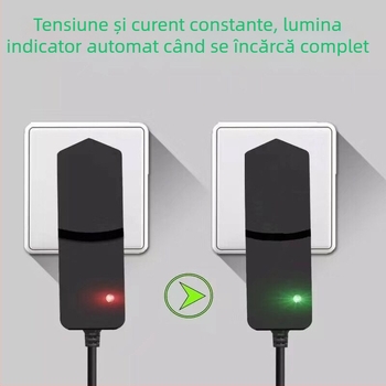 Încărcător pentru baterii Li-ion 12.6V/1A, 8.4V/1A, 4.2V/1A; intrare 100–250V