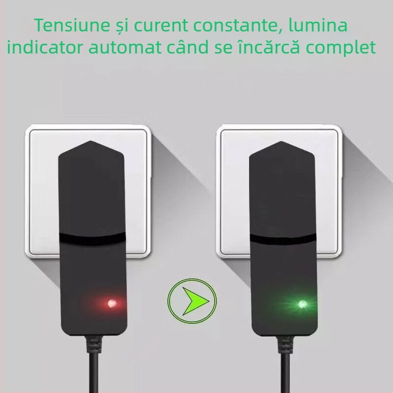 Încărcător pentru baterii Li-ion 12.6V/1A, 8.4V/1A, 4.2V/1A; intrare 100–250V