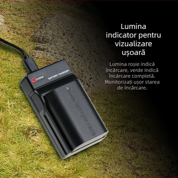 Încărcător USB LP-E6 pentru Canon EOS — încărcător DC cu un singur slot, interfață USB, compatibil cu 5D2, 5D3, 5DS, 6D, 6D2, 7D